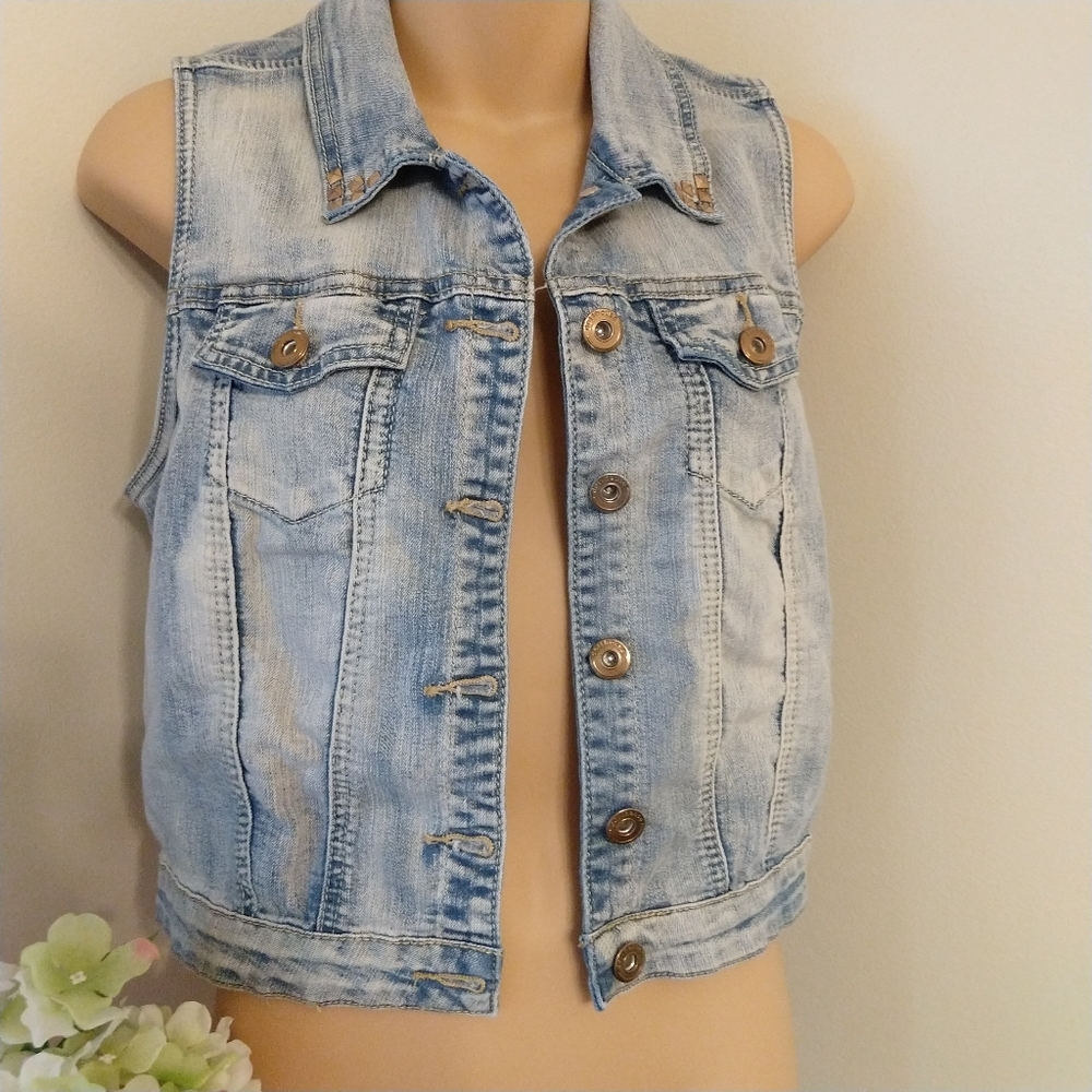 Dollhouse Denim Bling Vest